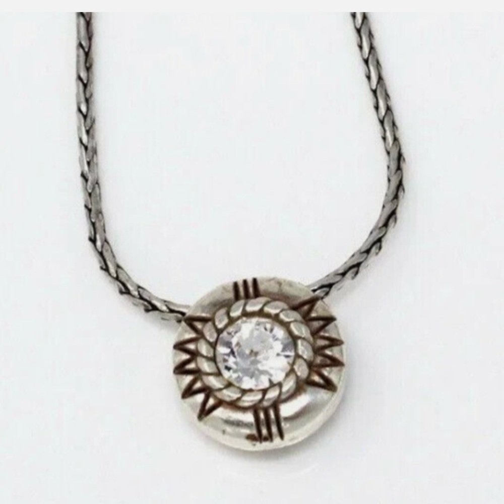 Brighton Fortino Silver Reversible Crystal Necklace - Picture 5 of 10